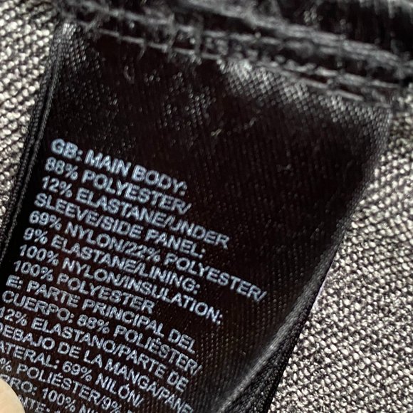 The North Face Pseudio Quilted Jacket Black Gray Gorpcore Activewear Hiking -M - Picture 14 of 16